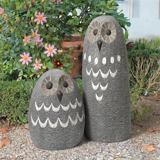 Design Toscano S/2 Ogling Outdoor Owl Statues