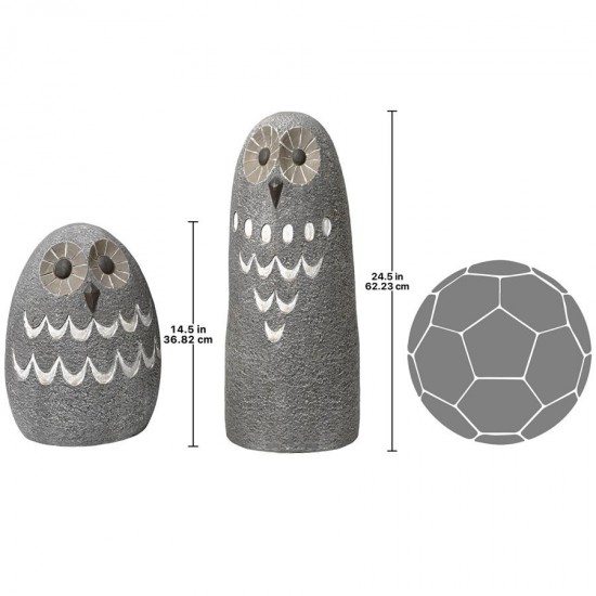 Design Toscano S/2 Ogling Outdoor Owl Statues
