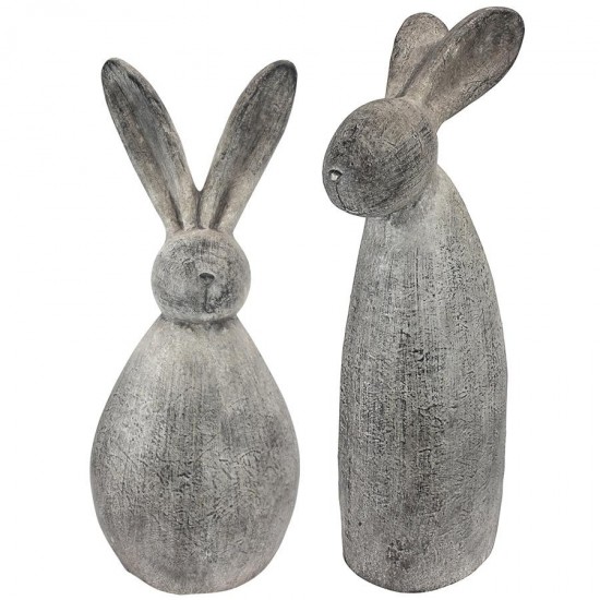 Design Toscano Set Of Stan & Oliver Big Burly Bunnies