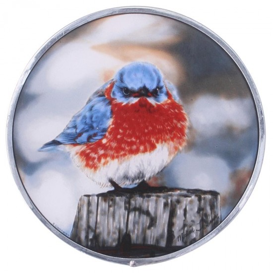 Design Toscano Mad Bluebird Art Glass