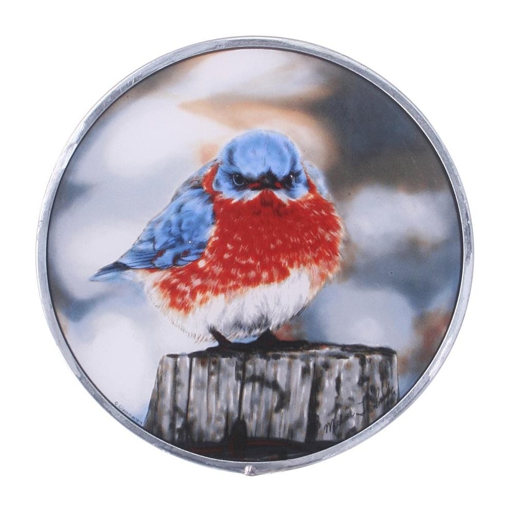 Design Toscano Mad Bluebird Art Glass