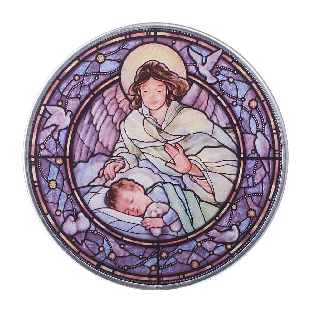 Design Toscano Little Boy Guardian Angel Art Glass