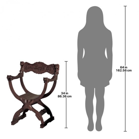 Design Toscano Medieval Cross Frame Chair