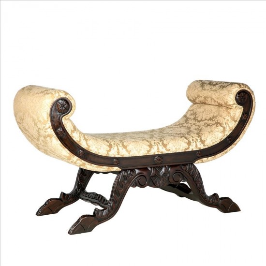 Design Toscano Waldorf Rolled Arm Bench