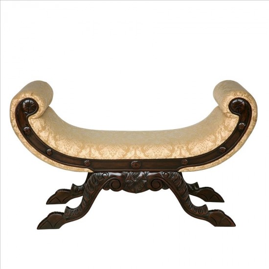 Design Toscano Waldorf Rolled Arm Bench