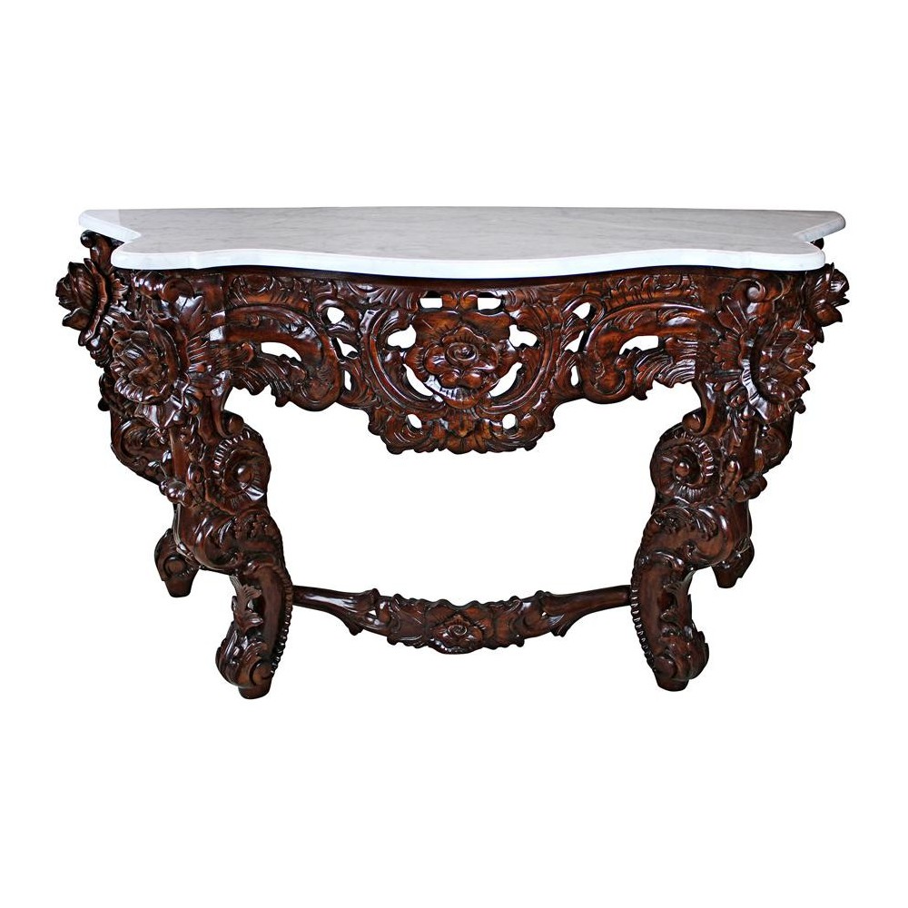 Design Toscano Hapsburg Console Table With Marble Top