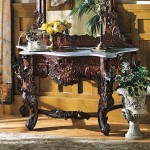 Design Toscano Hapsburg Console Table With Marble Top