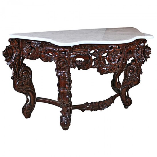 Design Toscano Hapsburg Console Table With Marble Top