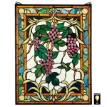 Design Toscano Grape Vineyard Stained Glass Window