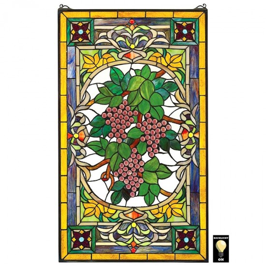 Design Toscano Fruit Of The Vine Stained Glass Window