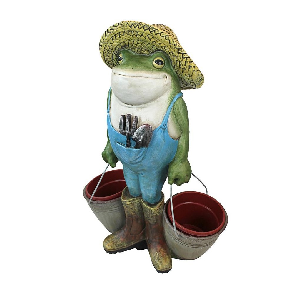 Design Toscano Buckets The Garden Frog Statue