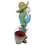 Design Toscano Buckets The Garden Frog Statue