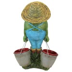 Design Toscano Buckets The Garden Frog Statue