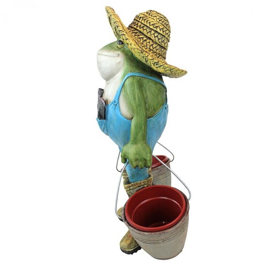 Design Toscano Buckets The Garden Frog Statue