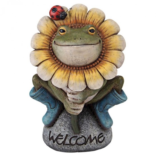 Design Toscano Flowery Frog Garden Welcome Statue