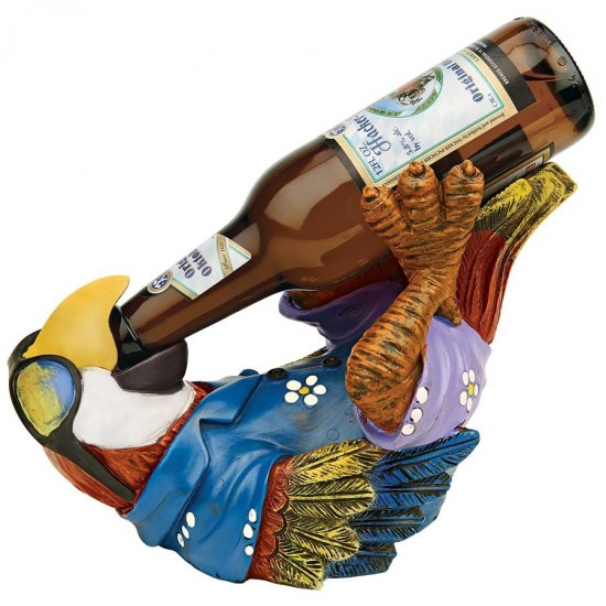 Design Toscano Beer Buddy Tiki Parrot Statue