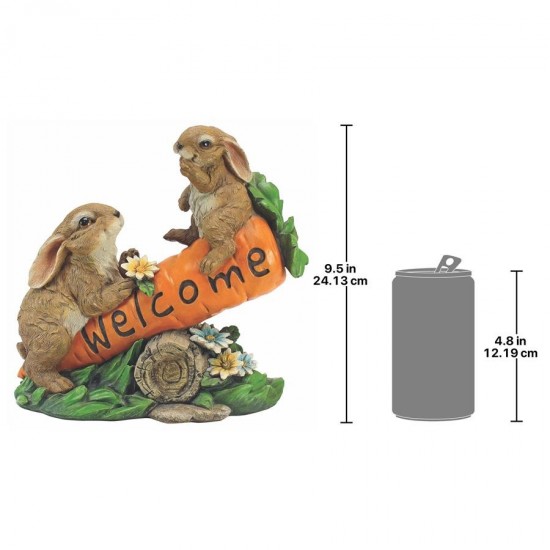 Design Toscano Bunny Bunch Welcome Sign Statue