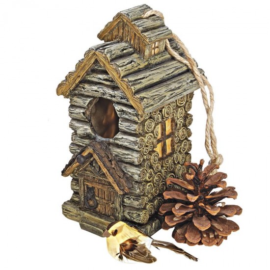 Design Toscano Backwoods Cabin Bird House