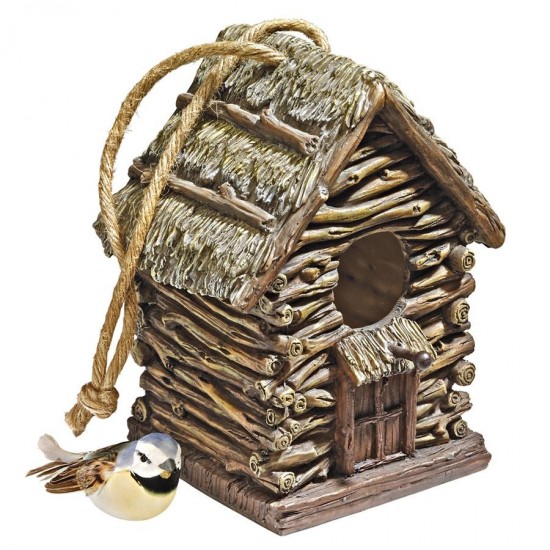 Design Toscano Backwoods Cottage Bird House