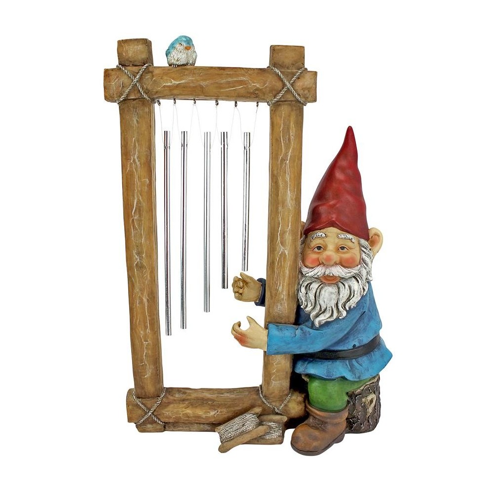 Design Toscano Ringing His Chimes Garden Gnome Statue