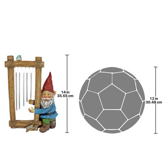Design Toscano Ringing His Chimes Garden Gnome Statue