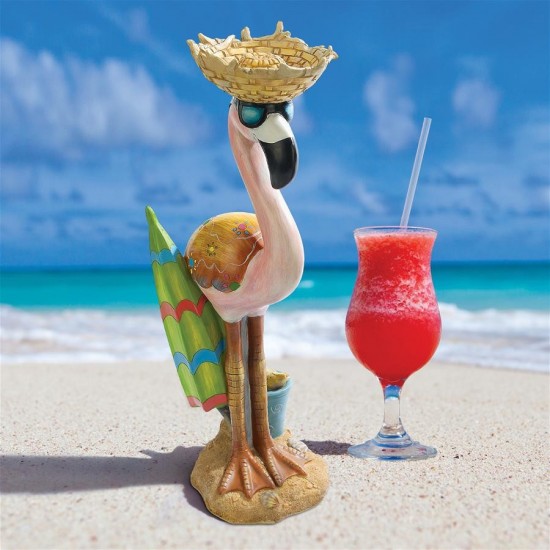 Design Toscano Luau Larry Flamingo Statue