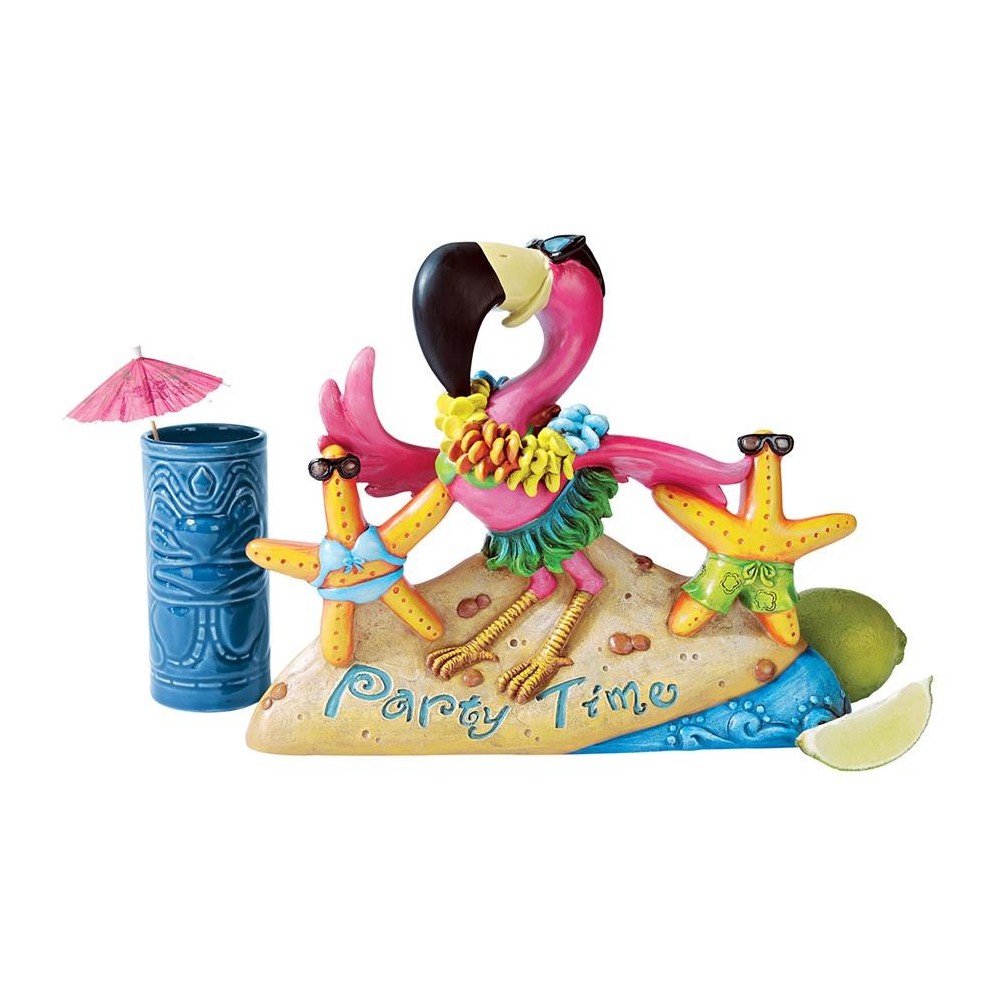 Design Toscano Party Time Pink Flamingo Statue