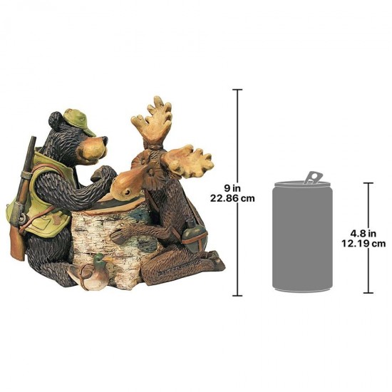 Design Toscano Moose & Black Bear Arm Wrestling Statue