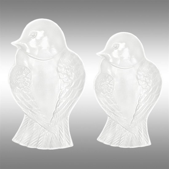 Design Toscano S/2 White Bird Ceramic Dishes