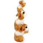 Design Toscano Stacked Hear See Speak No Evil Rabbit Statue