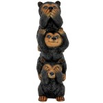 Design Toscano Speak Hear See No Evil Stacked Black Bears