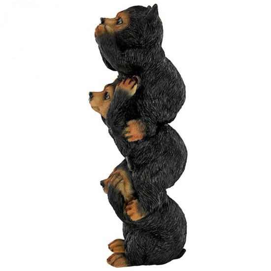 Design Toscano Speak Hear See No Evil Stacked Black Bears