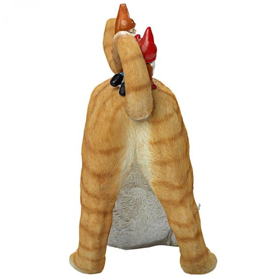 Design Toscano Catatonic Gnome Feline Frenzy Statue