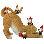 Design Toscano Catatonic Gnome Feline Frenzy Statue