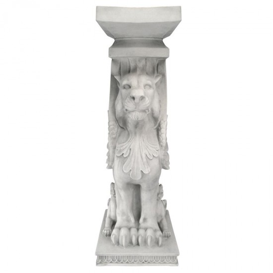 Design Toscano Trapezophoron Winged Lion Pedestal