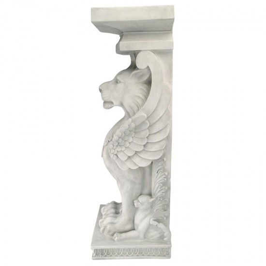 Design Toscano Trapezophoron Winged Lion Pedestal