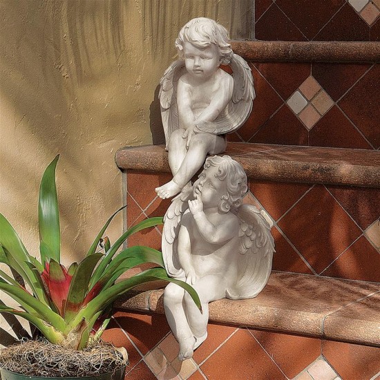 Design Toscano S/ Meditation & Contemplation Cherubs