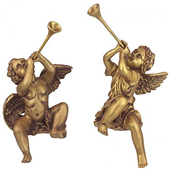 Design Toscano S/2 Trumpeting Angels