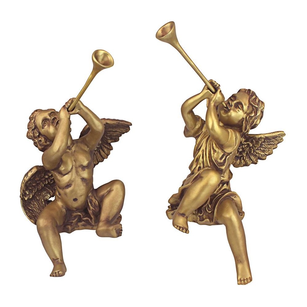 Design Toscano S/2 Trumpeting Angels Design Toscano S/2 Trumpeting Angels