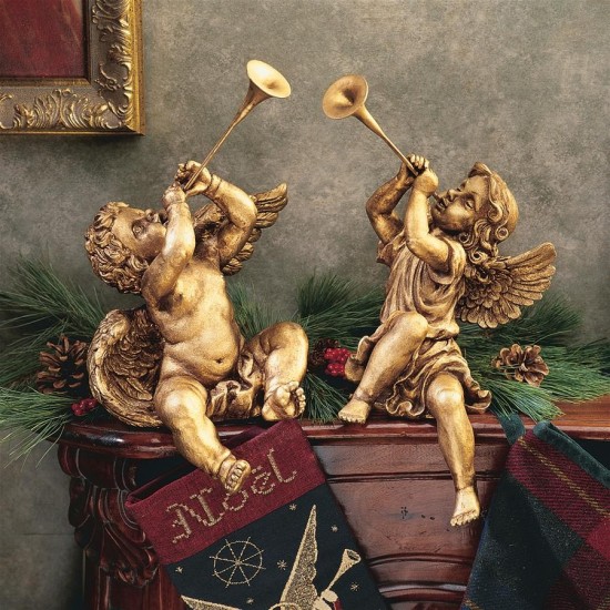 Design Toscano S/2 Trumpeting Angels