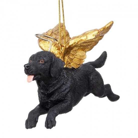 Design Toscano Angel Black Lab Dog Ornament