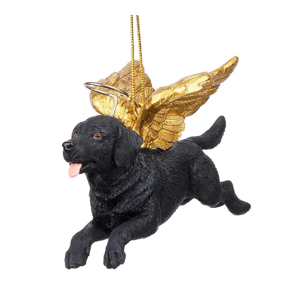 Design Toscano Angel Black Lab Dog Ornament Design Toscano Angel Black Lab Dog Ornament