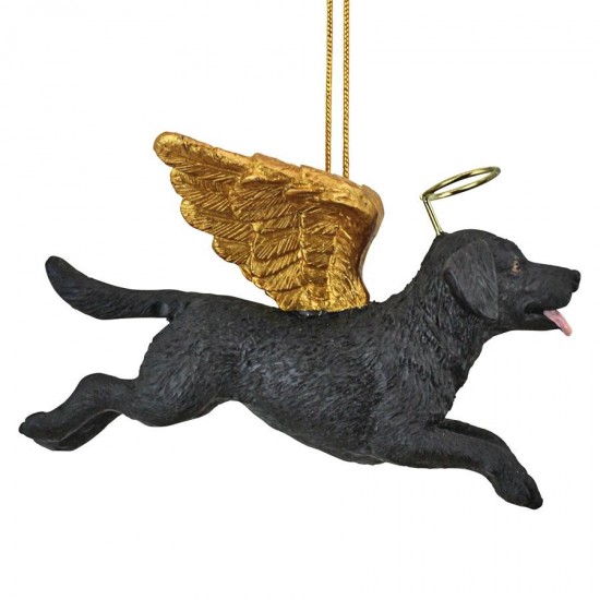 Design Toscano Angel Black Lab Dog Ornament