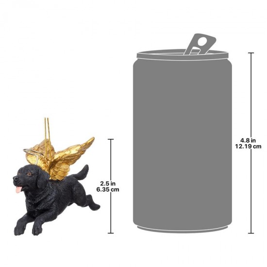 Design Toscano Angel Black Lab Dog Ornament