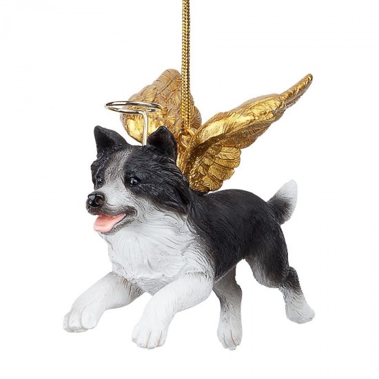 Design Toscano Angel Border Collie Ornament