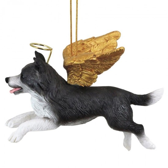Design Toscano Angel Border Collie Ornament