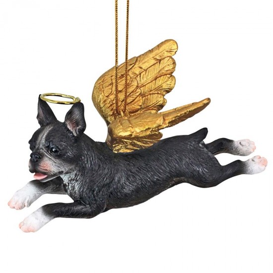 Design Toscano Angel Boston Terrier Ornament