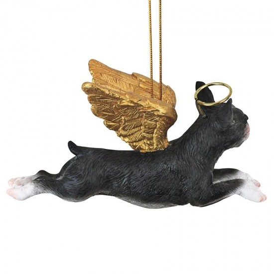 Design Toscano Angel Boston Terrier Ornament