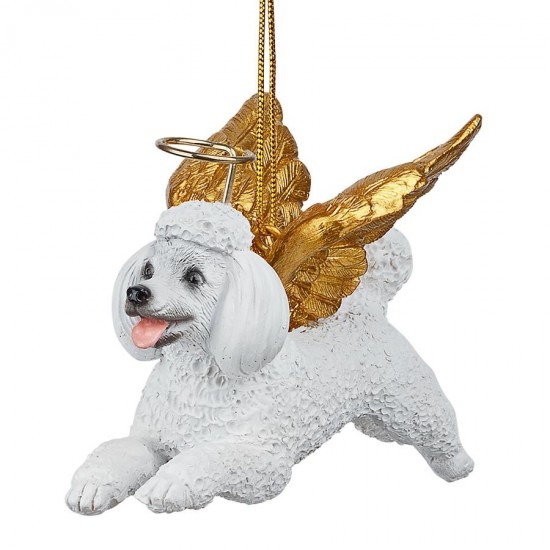 Design Toscano Angel White Poodle Ornament