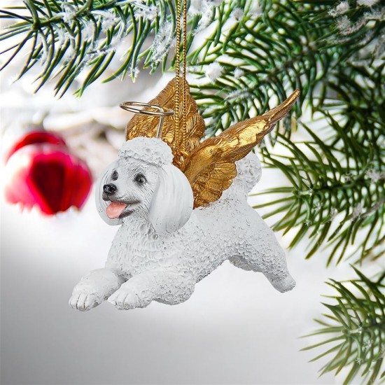 Design Toscano Angel White Poodle Ornament